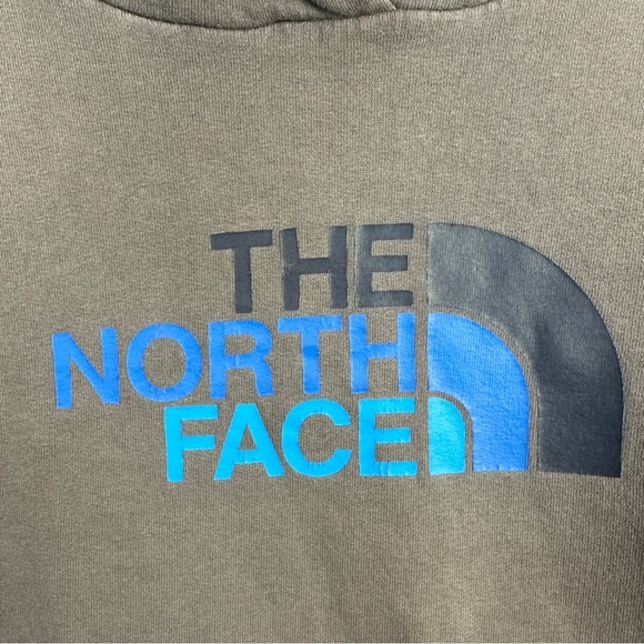 The North Face Charcoal Hoodie with Blue Logo Men’s Large - Picture 2 of 12